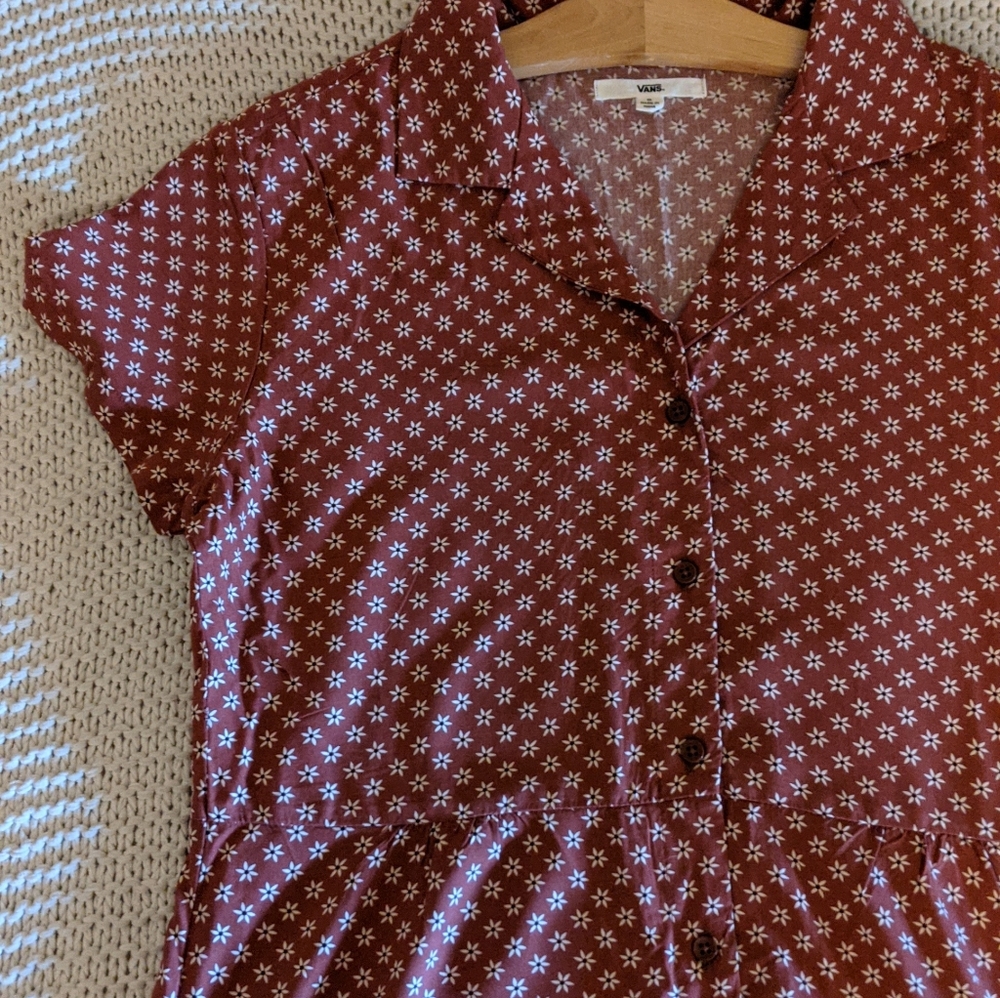 Floral button up dress